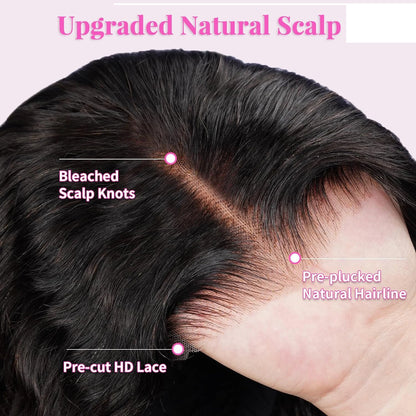 Short Body Wave Lace Wig – 100% Brazilian Remy Human Hair | 4x4 & 13x4 Lace Closure & Frontal, Glueless Fit
